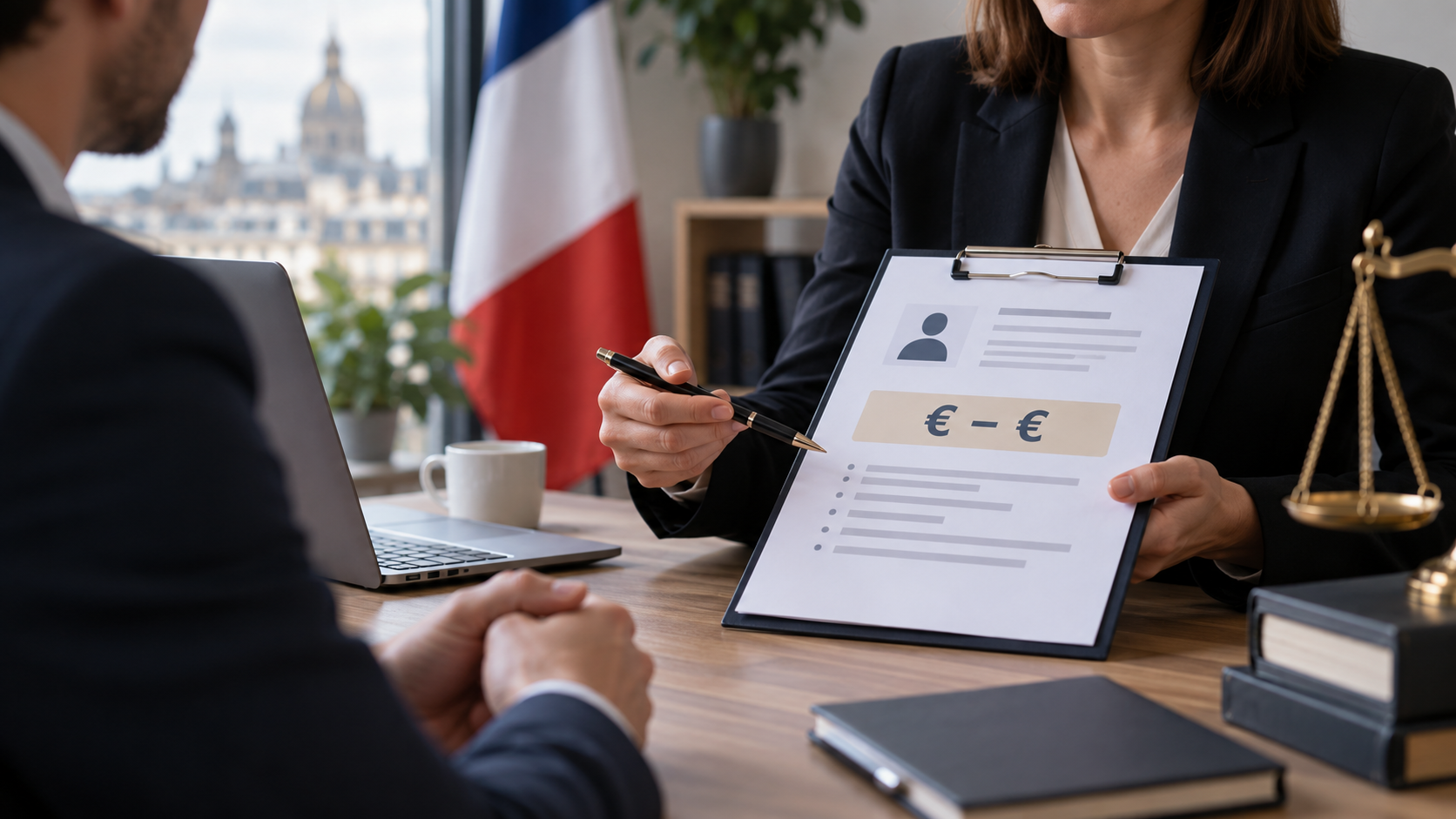 Recruteur présentant une fourchette de salaire dans une offre d’emploi