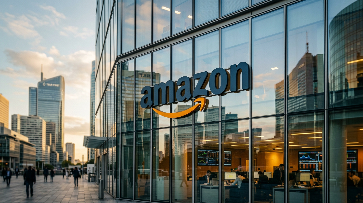 Graphique boursier montrant la progression d'Amazon capitalisation boursière vers les 3000 milliards.