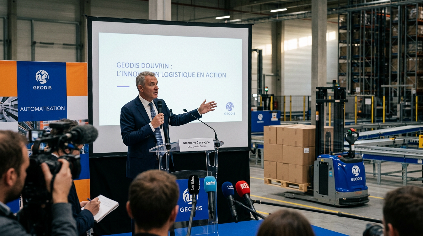 Le sujet illustré par la chaîne logistique automatisée de Geodis à Douvrin
