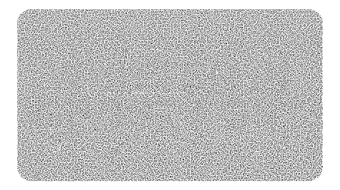 écran sombre composé de milliers de particules blanches en mouvement, formant subtilement le mot « GHOST » dans un bruit visuel conçu pour être perçu par l’œil humain mais difficilement interprétable par une intelligence artificielle.