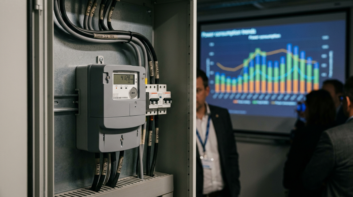 Graphique de la hausse de l'électricité impactant les coûts de production d'une entreprise industrielle.