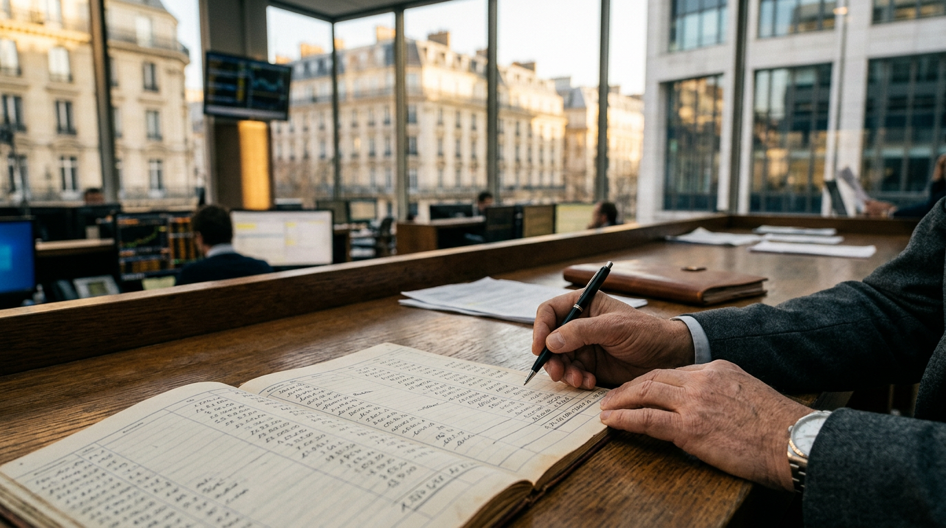 Calcul de la rentabilité d'un commerce de proximité sur un carnet, symbolisant le coût salarial d'un jour férié.