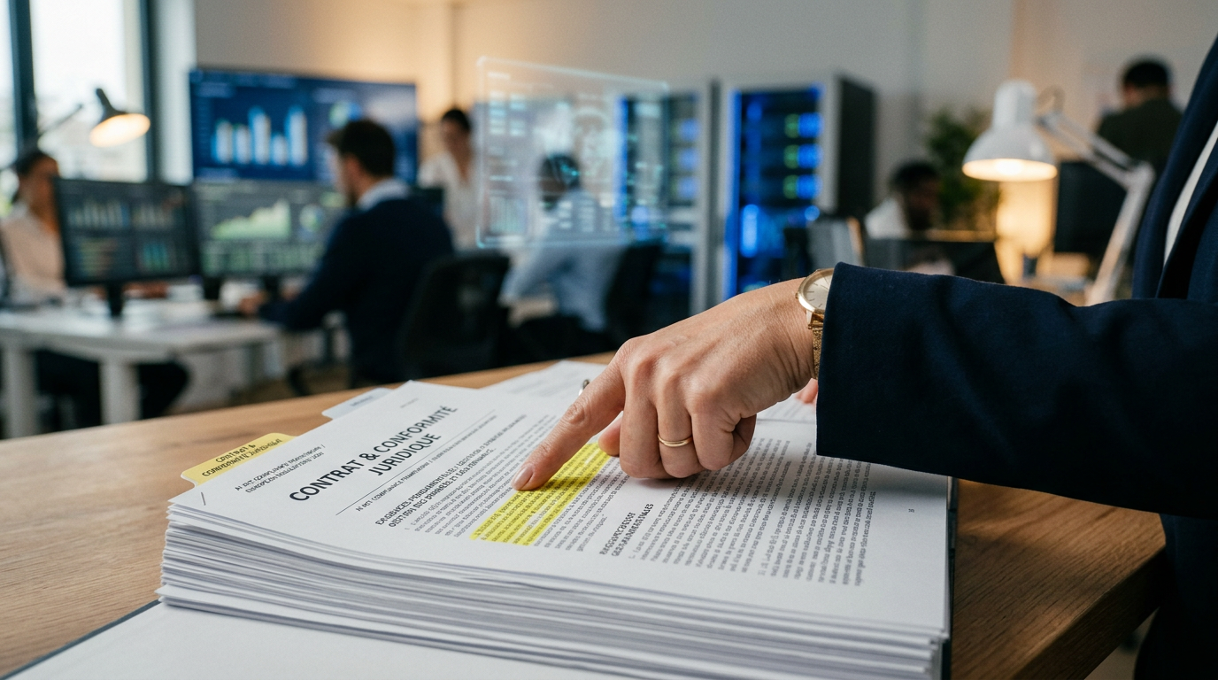 Détail d'un document de conformité sur la réglementation IA Europe, soulignant la responsabilité de l'utilisateur.