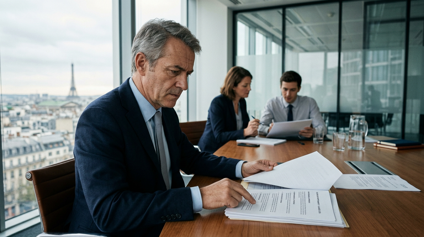 Dirigeant de PME analysant une clause résolutoire de son bail pour anticiper un contentieux locatif.