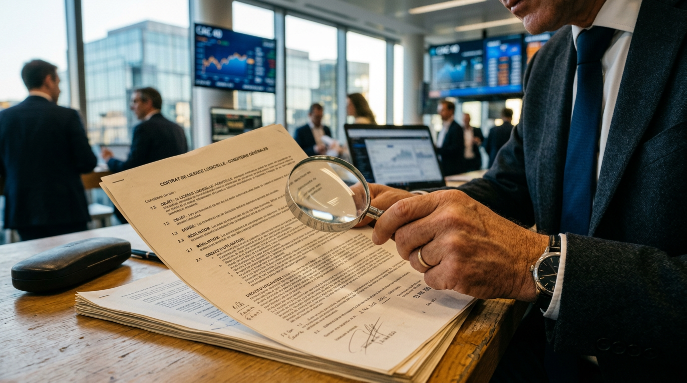 Un dirigeant de PME analyse son contrat de logiciel industriel suite à une fusion-acquisition.