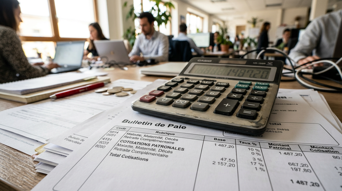 Calcul de l'impact d'un allègement des charges sociales sur un bulletin de paie d'une PME.