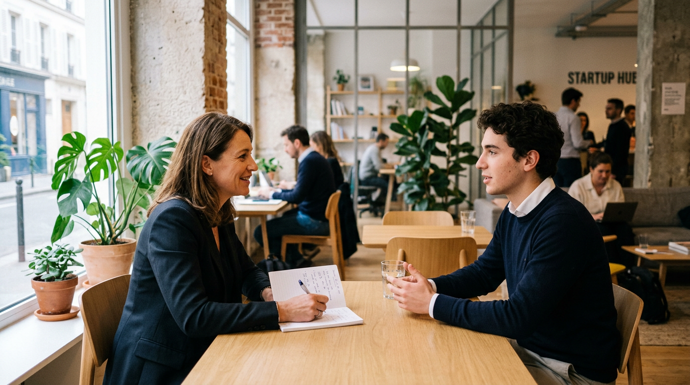 Un manager menant un entretien pour améliorer l'expérience collaborateur au sein de son équipe.