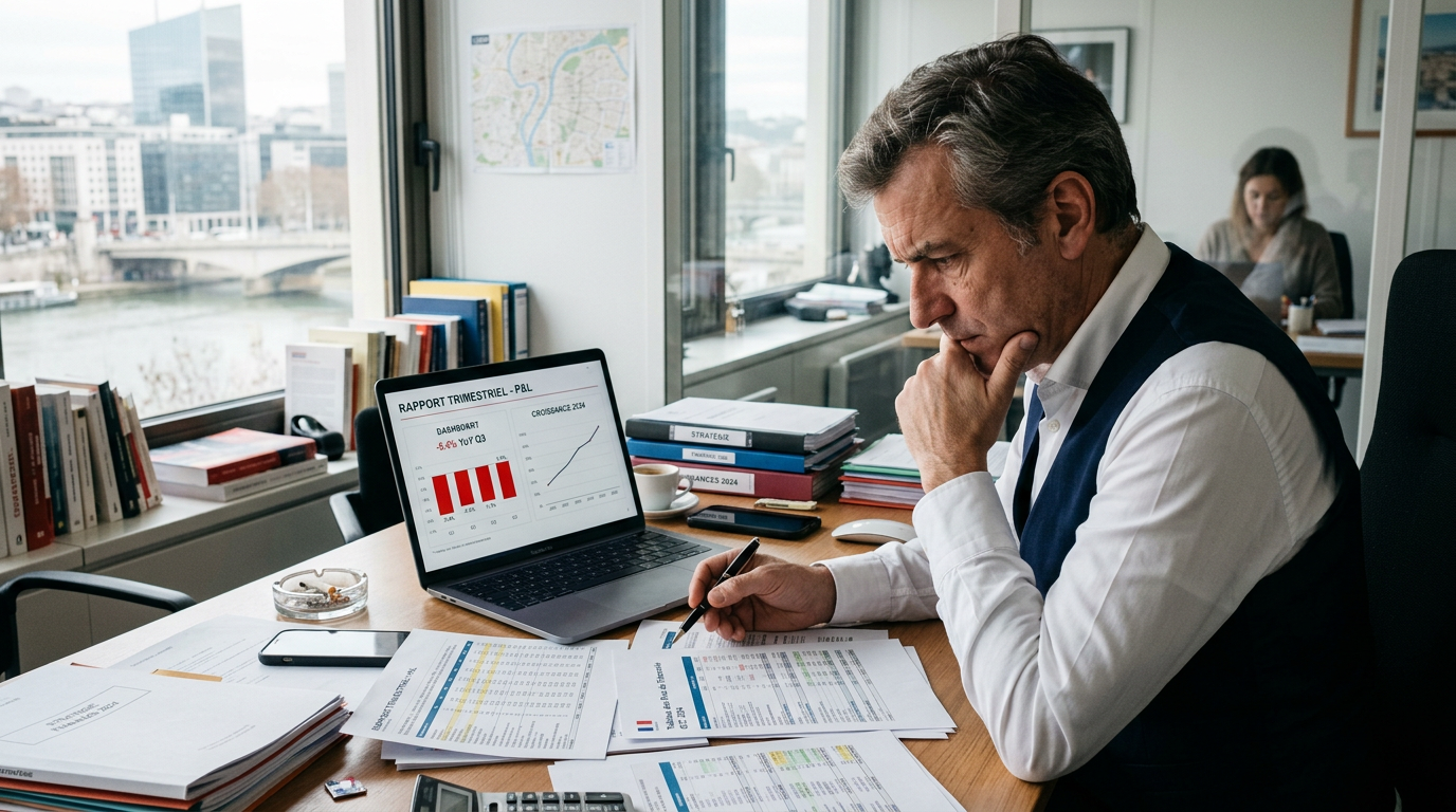Un dirigeant de PME analyse l'exécution de son budget prévisionnel pour 2026 face aux incertitudes économiques.