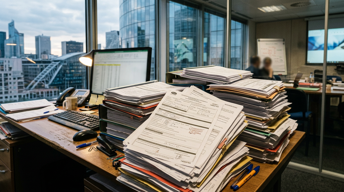Complexité administrative des dossiers d'aide publique pour PME, illustrant les obstacles au financement.