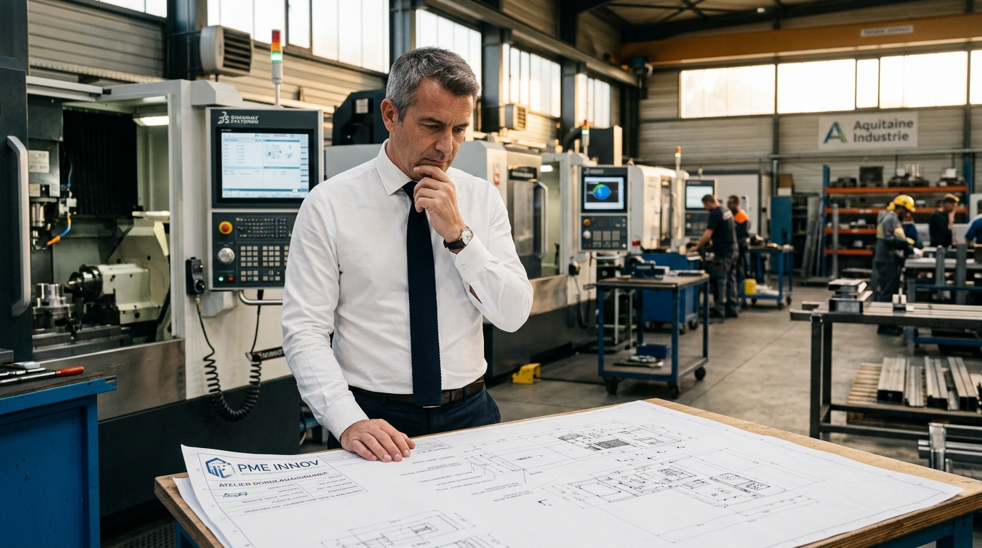 Dirigeant de PME analysant son besoin en fonds de roulement face au coût du crédit entreprise.