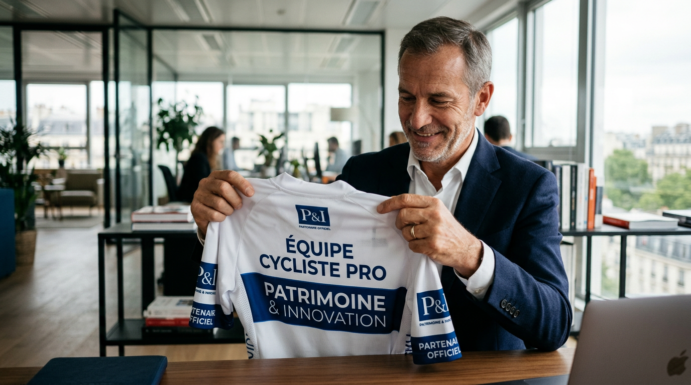 Un dirigeant évaluant le sponsoring sportif comme levier de visibilité pour son entreprise.