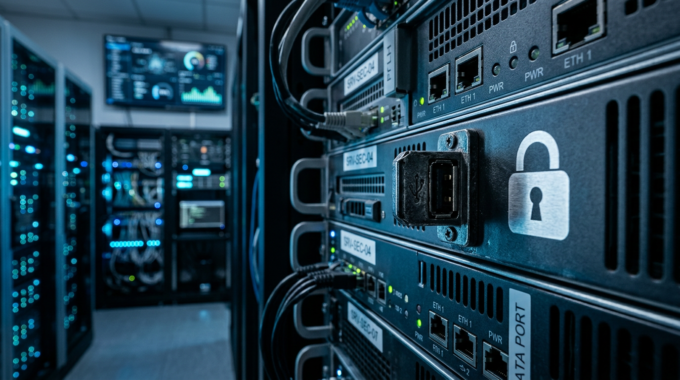 Sécurisation des ports USB sur un serveur pour renforcer la sécurité informatique de la PME.