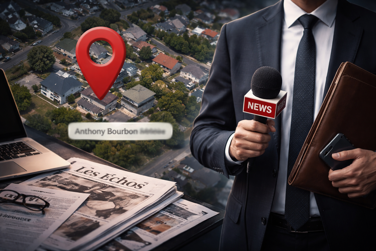 Illustration de l'affaire Anthony Bourbon, symbolisant les dérives des médias français et la tension entre transparence et vie privée.