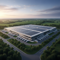 Usine moderne avec des robots et des ouvriers, symbolisant les aides régionales à l'investissement industriel en 2026 pour la modernisation des entreprises françaises.