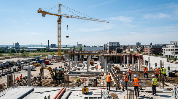 Jeunes apprentis en BTP des Hauts-de-France sur un chantier, symbolisant le nouveau pacte pour l'apprentissage et la formation professionnelle.