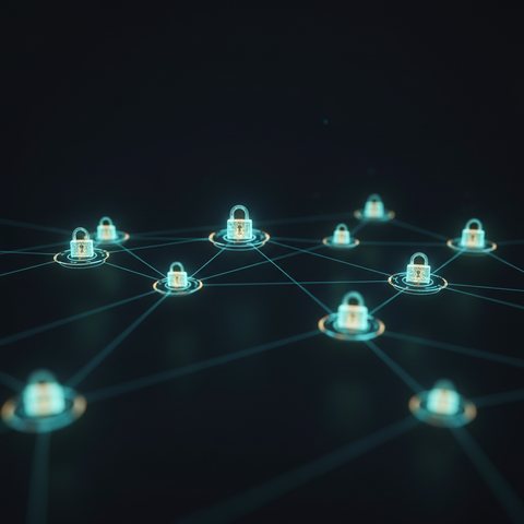 Illustration d'un cadenas numérique protégeant un réseau d'entreprise, symbolisant l'implémentation d'une Architecture Zero Trust pour sécuriser les accès nomades des PME.