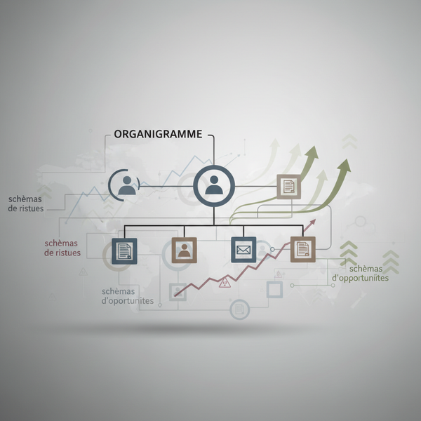 Illustration conceptuelle d'un audit social pré-acquisition, montrant l'évaluation des risques RH, de la culture d'entreprise et de la dette sociale avant une fusion-acquisition.