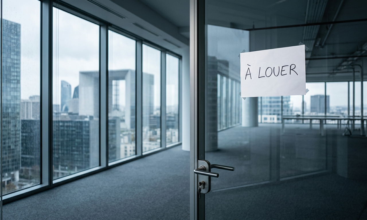 Un dirigeant de PME analysant un contrat de bail commercial et des indicateurs financiers de loyers.