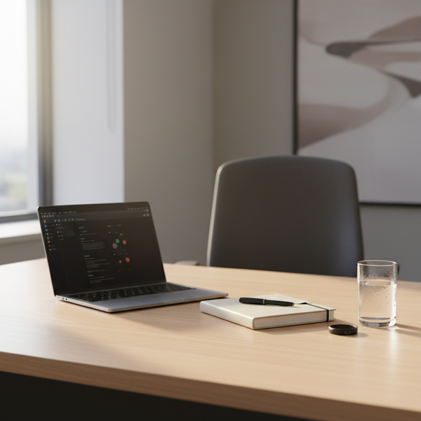 Un entrepreneur souriant et énergique, symbolisant la performance cognitive et le bien-être grâce au biohacking, avec des éléments visuels évoquant le sommeil réparateur.