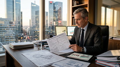 Illustration d'une loupe examinant des documents financiers avec le logo de la DGFiP et la mention CIR 2026, symbolisant le contrôle accru et l'optimisation nécessaire pour le Crédit d'Impôt Recherche.