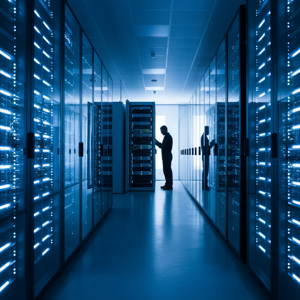 Illustration d'une balance de justice avec d'un côté le logo d'un Cloud souverain et de l'autre des logos d'Hyperscalers, symbolisant l'arbitrage Cloud souverain vs Hyperscalers pour les PME en 2026.