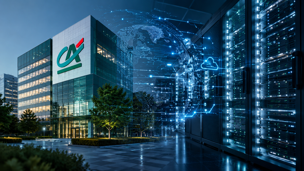 Crédit Agricole investit 500 millions d’euros dans une infrastructure d’intelligence artificielle sécurisée et souveraine. Source de l’image : générer par Entreprisma