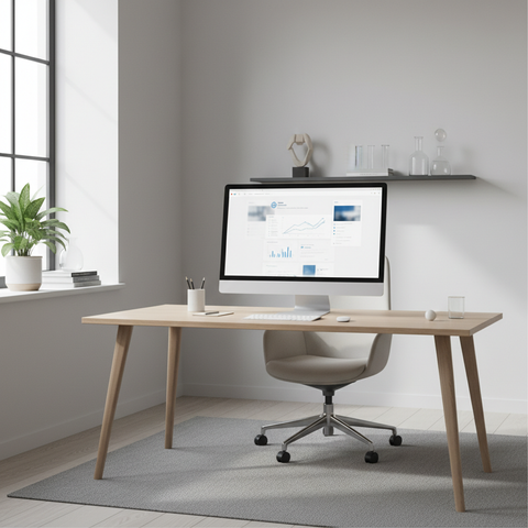 Infographie illustrant la croissance Doctolib, avec des courbes de revenus ascendantes et des icônes représentant les professionnels de santé et les patients.