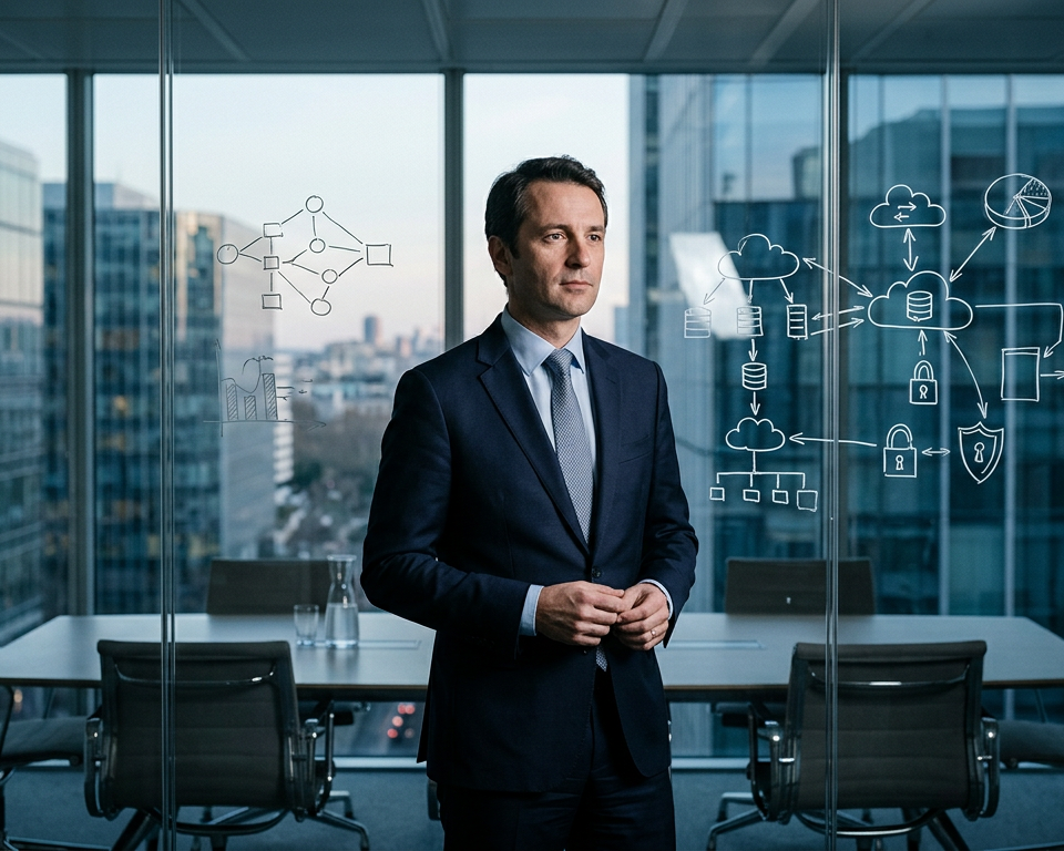 Illustration d'un bouclier numérique protégeant une petite entreprise, symbolisant le Cyber-Bouclier PME cybersécurité face aux menaces informatiques.