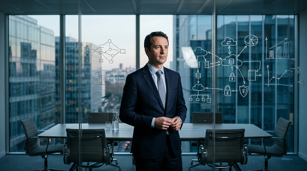 Illustration d'un bouclier numérique protégeant une petite entreprise, symbolisant le Cyber-Bouclier PME cybersécurité face aux menaces informatiques.