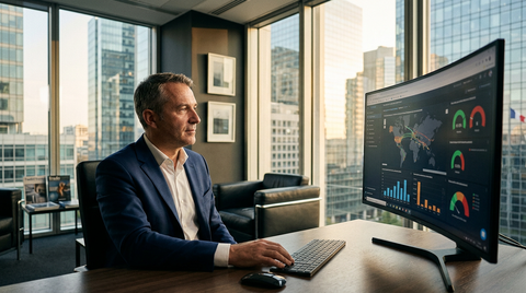 Un cadenas numérique stylisé superposé sur des graphiques financiers, symbolisant le lien crucial entre la cyber-sécurité et le financement des PME.