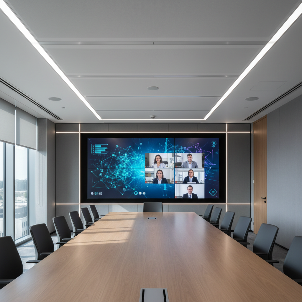 Illustration conceptuelle montrant des graphiques de déclin pour les webinaires et des bulles d'expériences immersives en croissance, symbolisant la transition et l'évolution du marketing digital.