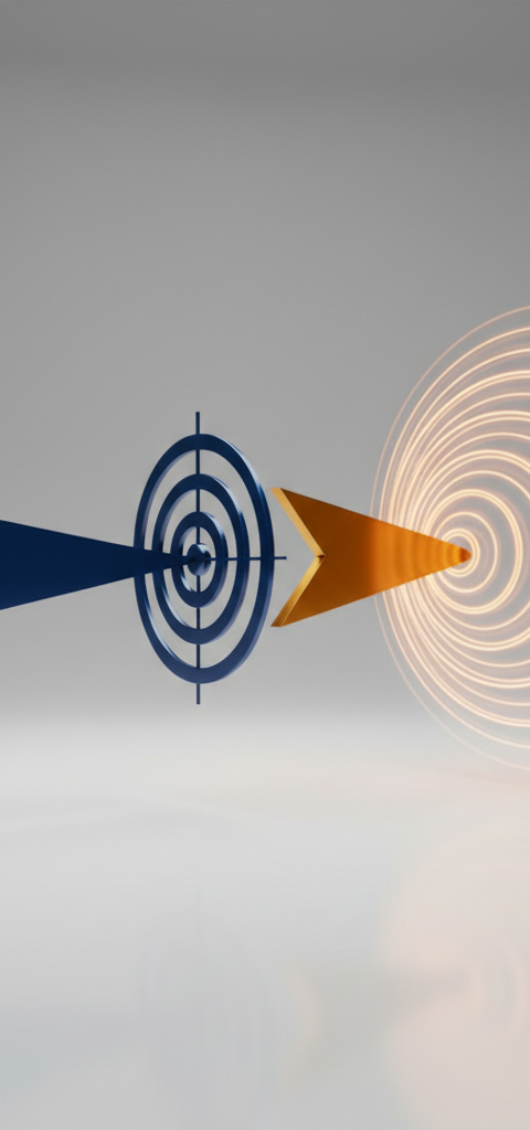 Infographie comparant les stratégies de demand capture et demand generation, avec des flèches et icônes représentant l'interception de demande et la création de besoin.