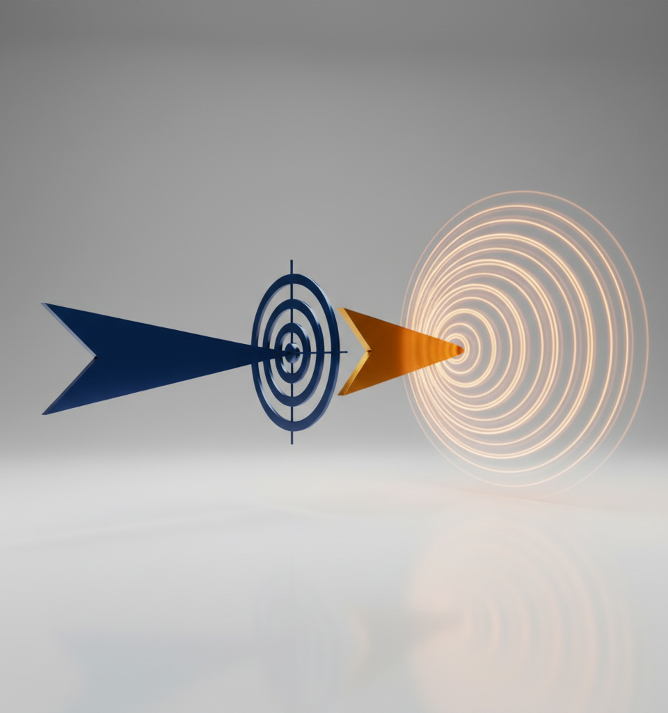 Infographie comparant les stratégies de demand capture et demand generation, avec des flèches et icônes représentant l'interception de demande et la création de besoin.
