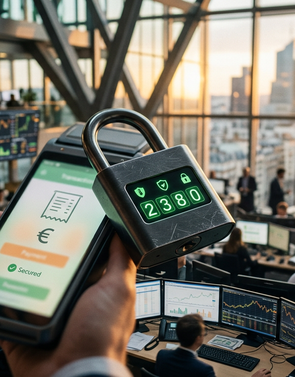 Interface Stripe sur smartphone visée par un hameçonnage où des hackers détournent des accès marchands.