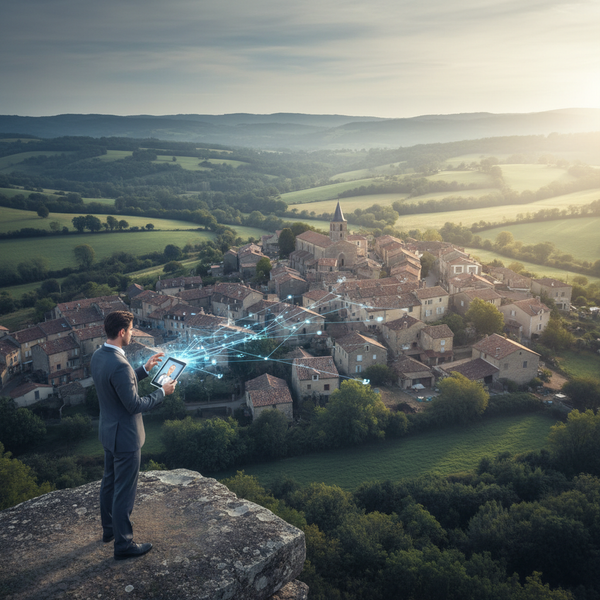 Une image représentant un médecin effectuant une téléconsultation avec un patient, symbolisant les services innovants en santé pour les déserts médicaux.