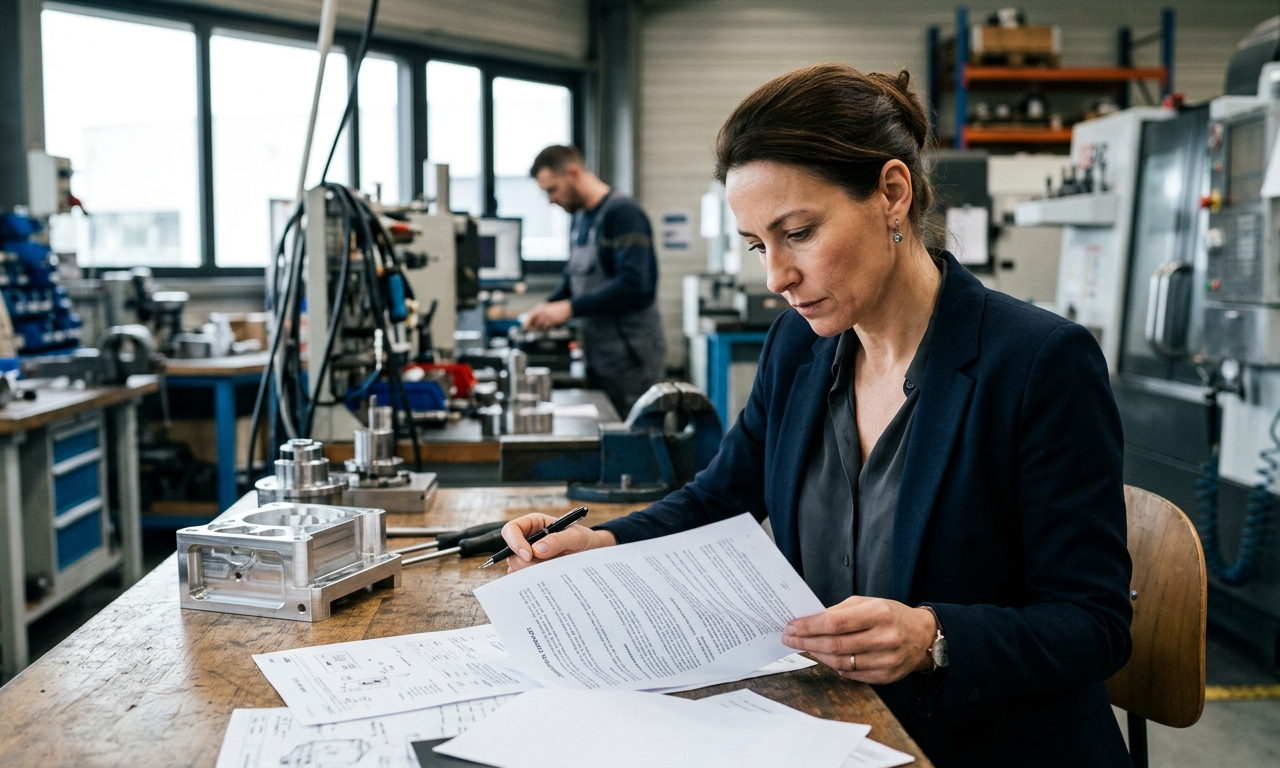 Une dirigeante de PME, Hélène Fischer, devant un tableau de bord complexe, symbolisant le défi du devoir de diligence européen et la conformité réglementaire.