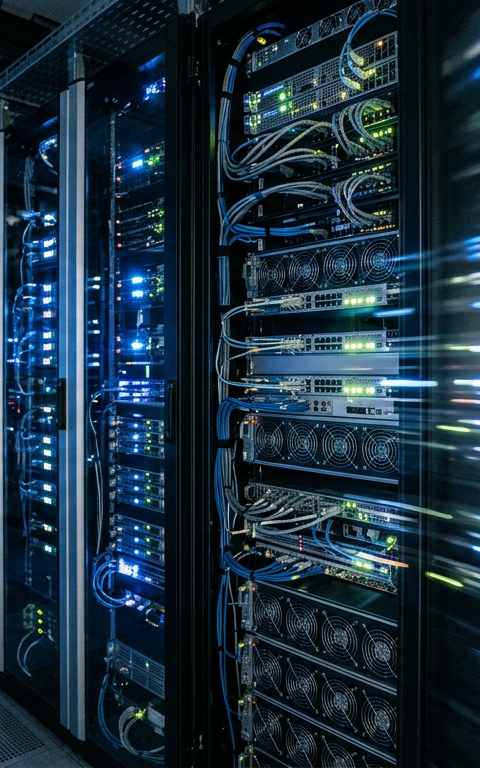 Illustration conceptuelle de l'intégration de l'intelligence artificielle (IA) dans les logiciels de gestion Divalto, avec des icônes représentant un ERP et un CRM, symbolisant la verticalisation et l'efficacité métier pour les entreprises.