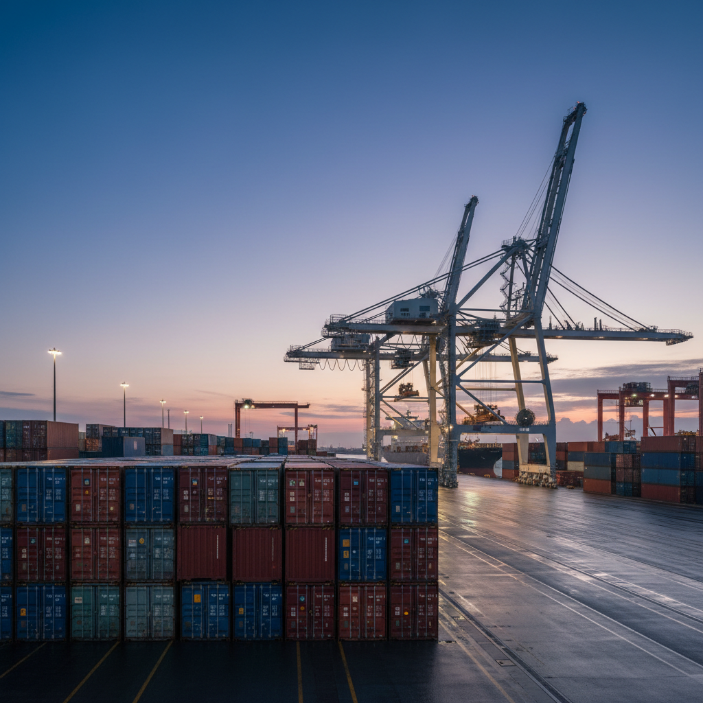 Infographie illustrant l'impact des droits de douane américains sur les exportations des PME françaises, avec des flèches et des pourcentages.