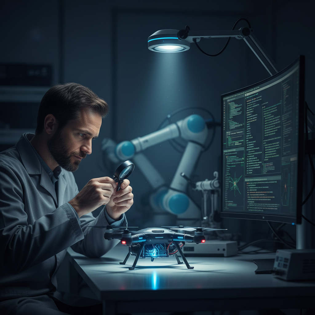 Illustration de technologies duales, avec des engrenages civils et militaires s'imbriquant, symbolisant la convergence des PME vers l'économie de défense.