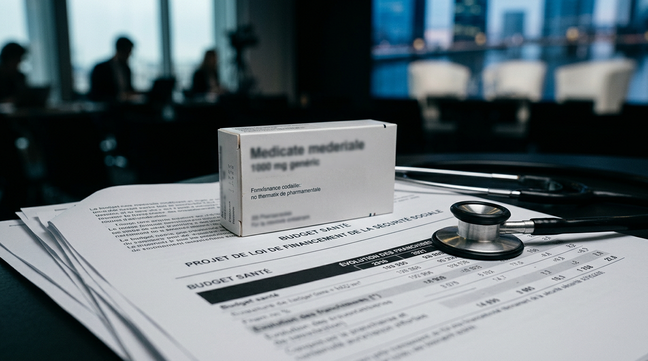 Sébastien Lecornu présentant son plan d'économies Franchises médicales pour le budget 2026.