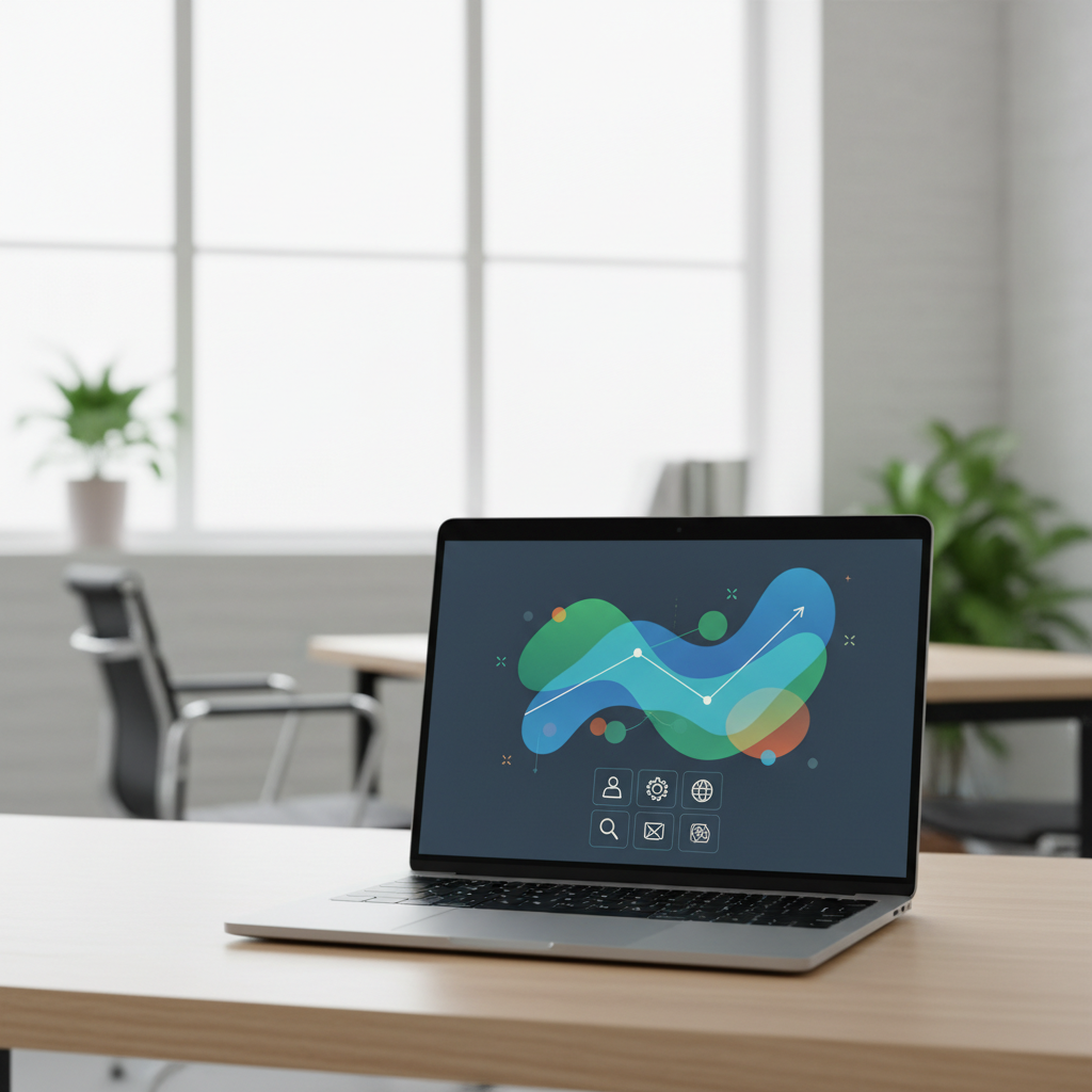 Infographie illustrant l'email marketing B2B PME 2026 avec des icônes d'automation, de segmentation et de conversion, symbolisant la croissance et l'efficacité des campagnes.