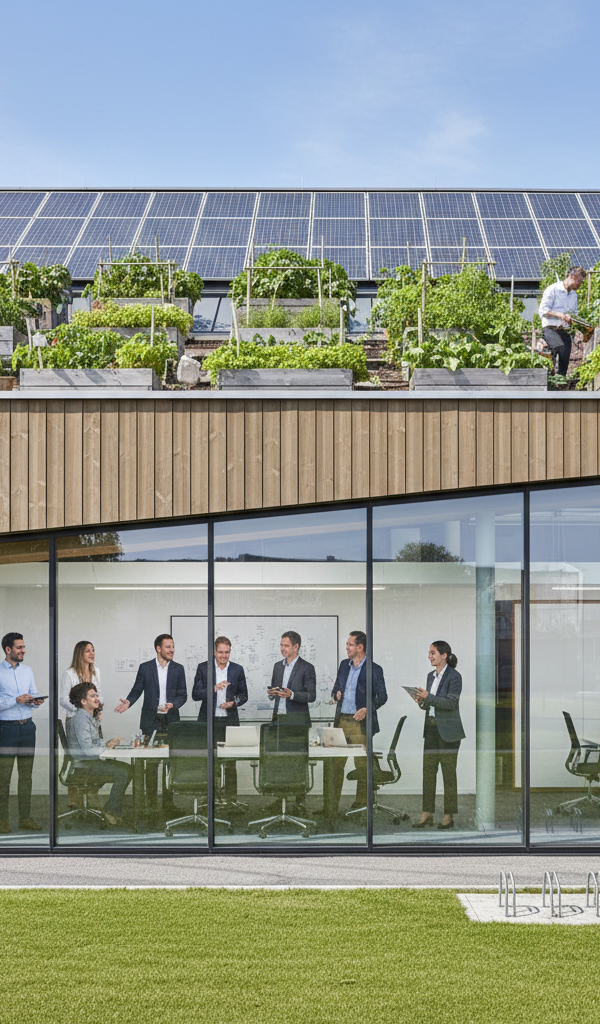 Entreprise à mission en France en 2026 : une PME française engagée avec des collaborateurs souriants et un impact positif sur l'environnement