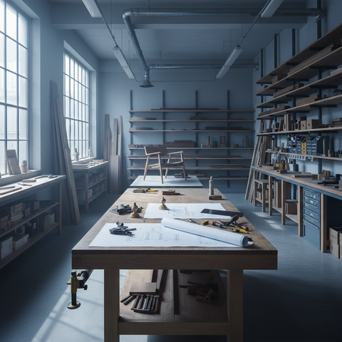 Julien Mercier, fondateur d'Atlantique Design, souriant dans son atelier de mobilier, illustrant comment stabiliser une entreprise saisonnière.