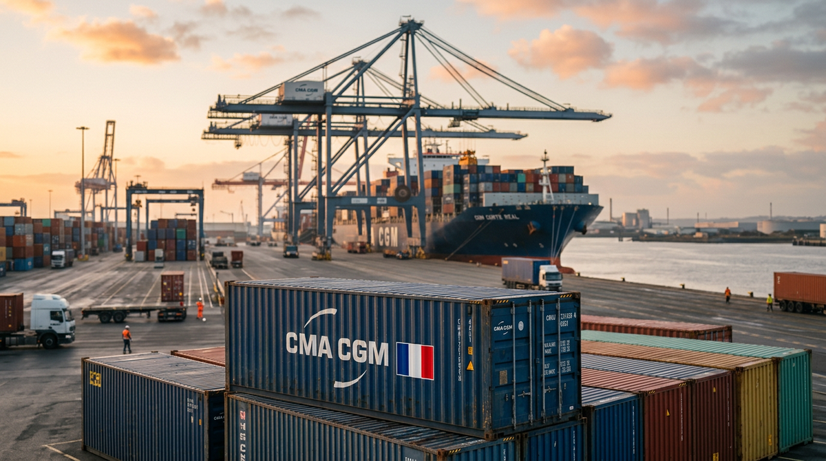 Graphique montrant une flèche descendante symbolisant le recul des Exportations France INSEE hors UE, avec des PME cherchant de nouvelles stratégies.