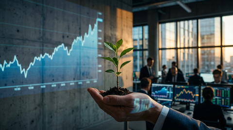 Illustration de mains tenant des pièces de monnaie et des documents, symbolisant le financement participatif PME et la réglementation financière.