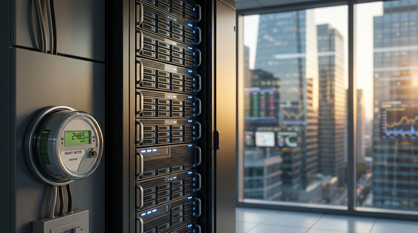 Illustration d'une PME énergétique face à des graphiques financiers complexes et des symboles de crypto-monnaies, représentant l'impact de l'impôt minage crypto en 2026.