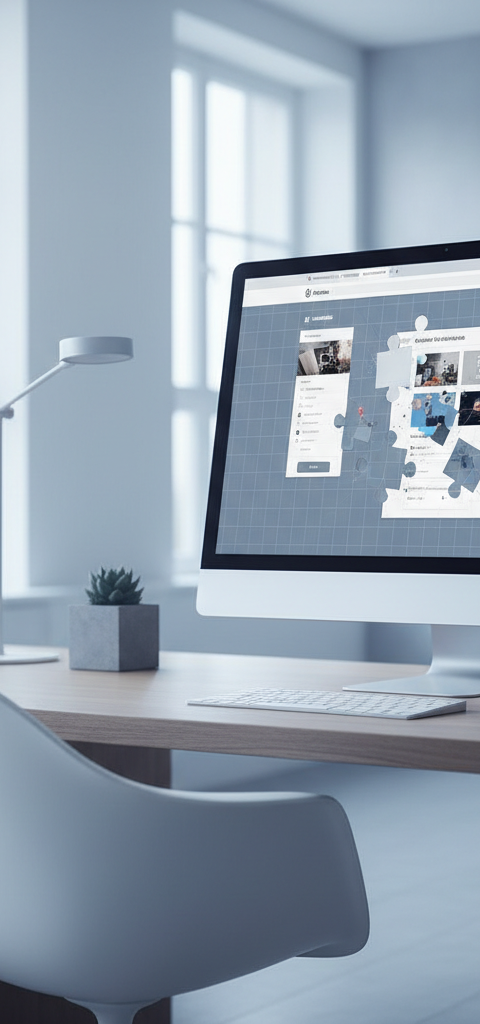 Illustration d'une interface utilisateur dynamique et personnalisée par l'Intelligence Artificielle, symbolisant l'Interface Générative Commerce.