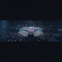 Illustration conceptuelle de la levée de fonds deeptech en France en 2026, avec des symboles de croissance, de technologie de pointe et d'investissement.