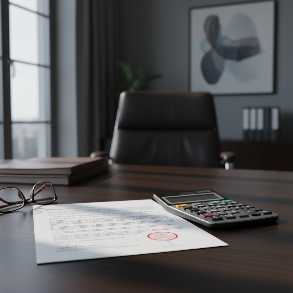 Gros plan sur des documents juridiques et un stylo, symbolisant la complexité d'une licenciement PME procédure et les risques d'erreurs formelles.