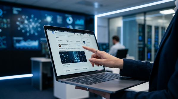 Interface LinkedIn affichant le nouveau bouton de signalement pour les contenus générés par IA.